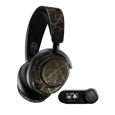 MightySkins Glossy Glitter Skin Compatible with SteelSeries Arctis Nova Pro - Vintage Elegance | Protective, Durable High-Gloss Glitter Finish | Easy to Apply and Change Styles | Made in The USA