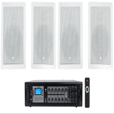 Rockville (4) JBL Control 126 WT 6.5" 30w Commercial 70v in-Wall Speakers Bundle Amplifier (5 Items)