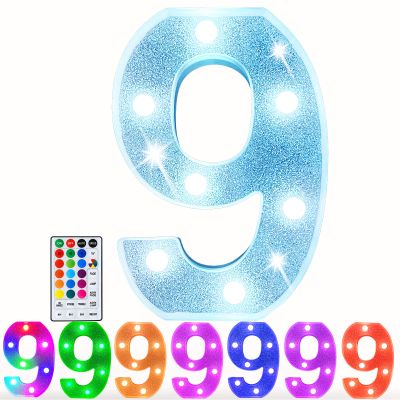 Pooqla Colorful Light Up Number 99th Birthday Decorations for Girls Boys
