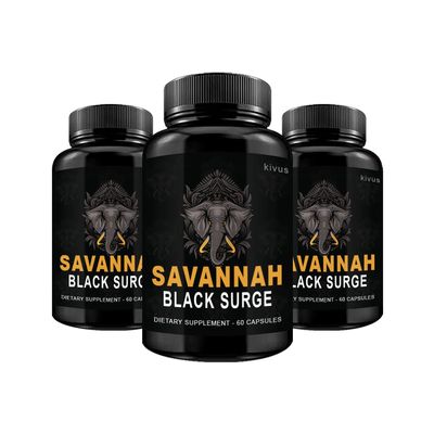 (3 Pack) Savannah Black Surge - Savannah Black Surge Enhancement (180 Capsules)