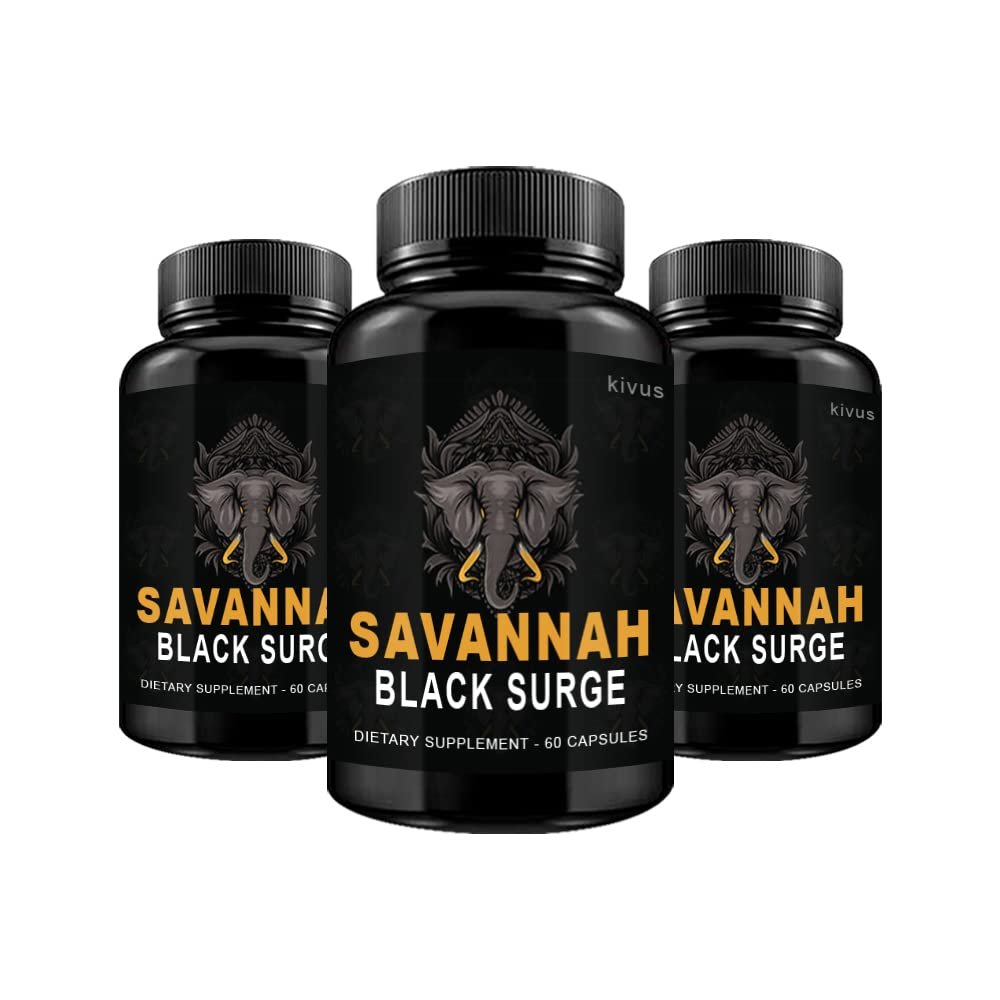 (3 Pack) Savannah Black Surge - Savannah Black Surge Enhancement (180 Capsules)
