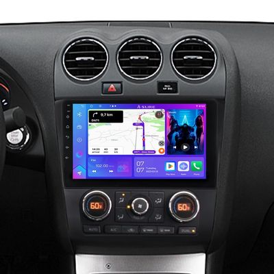ASURE 4+64G Android 15 Car Stereo Radio for Nissan Altima 2007-2012 Auto A/C - 9" 1280x800 HD Touch Screen Head Unit with Wireless CarPlay & Android Auto, GPS, DSP, WiFi 6, SWC, Backup Camera