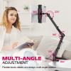 ULANZI T2 Adjustable Tablet Holder for Desk, Carbon Steel Tablet Phone Stand for Bed, Flexible Tablet Arm Clamp Compatible with iPhone 17 16 15 Pro iPad Kindle Galaxy Tab 4.6-12.9 Inch Devices view 2