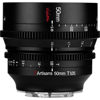 7artisans Photoelectric 50mm T1.05 Vision Cine Lens for Fujifilm X, Black