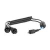 Ikelite Two SEA&SEA or INON Strobes to Bulkhead Non-TTL Coiled Sync Cord view 1
