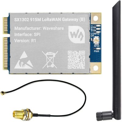 SX1302 915M LoRaWAN Gateway Module (B) for Raspberry Pi with Standard Mini-PCIe Socket Long Range Transmission Large Capacity Support Multi-Band @XYGStudy