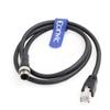 Eonvic M12 to RJ45 Ethernet Cable 4 Pin Male D-Code Cat5e Shielded Waterproof Network Cable Industrial Camera Ethernet/Profinet/IP/EtherCat (2M, Black) view 1