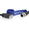 Eonvic M12 to RJ45 Ethernet Cable 4 Pin Male D-Code Cat5e Shielded Waterproof Network Cable Industrial Camera Ethernet/Profinet/IP/EtherCat (2M, Black) view 2