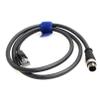 Eonvic M12 to RJ45 Ethernet Cable 4 Pin Male D-Code Cat5e Shielded Waterproof Network Cable Industrial Camera Ethernet/Profinet/IP/EtherCat (2M, Black) view 3