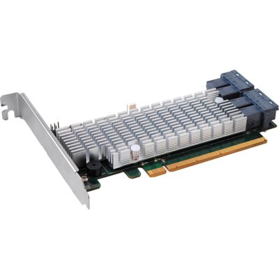 Highpoint Technologies Rocket 1120 - PCIe 3.0 x16 4-Port U.2 NVMe AIC. Unbeatable Peformance (PEX8747); No-Bifurcation Required