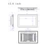15.6 Inch Industrial Panel PC Capacitive Touch Screen Win10(4GB RAM+512GB SSD, Core i3-5010U) view 2