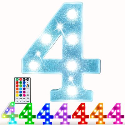 Pooqla Colorful Light Up Number 44th Birthday Decorations for Girls Boys