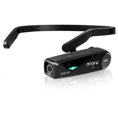 ORDRO EP6 Plus Vlog Camera 4K Camcorder Hands Free Lightweight Mini Wearable Video Camera Full HD 1080P 60FPS WI-Fi APP Connection Recorder- Black