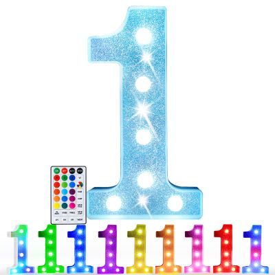 Pooqla Colorful Light Up Number 11st Birthday Decorations for Girls Boys
