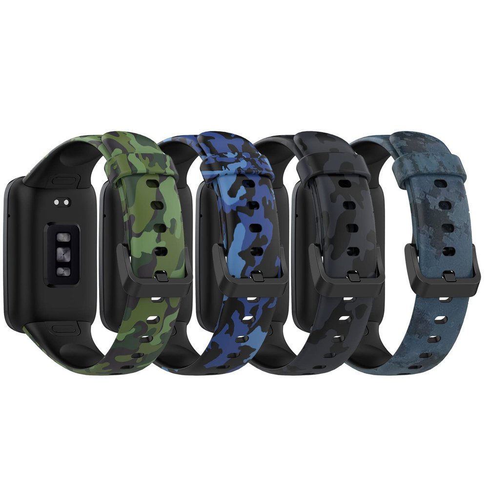 4 Pack Bands Intended for Xiaomi Mi Band 7 Pro Band Sport Watch Wrist Strap for Men Women, Flexible Waterproof Silicone Watch Strap Bracelet Wristband Bands Replacement Accessories with Metal Buckle