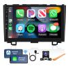 2G+64G Android Car Stereo for Honda CRV 2007-2011 with Wireless Carplay/Android Auto with WiFi GPS Navigation, 9" Touchscreen Bluetooth Car Radio Support USB FM/RDS EQ HD Backup view 1