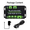 Waveshare Industrial Grade Multifunctional USB HUB Extending 3X USB Ports + 100M Ethernet Port Suitable for Industrial/Office Environments Requiring Higher Level Device and Network Connection view 2