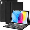 COO for iPad A16 11th 10th Generation Case with Keyboard, Detachable Wireless Bluetooth Keyboard Case with Pencil Holder for iPad 11 inch 2025 10th Gen 10.9 Inch 2022 - Black view 1