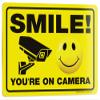 iSYFIX Smile You're on Camera Reflective Signs for Business  1 Pack 14x10 Inch  100% Rust Free .040 Aluminum Sign, Laminated for UV, Weather, Fade Resistance, Security Camera Sign for Home, CCTV view 1