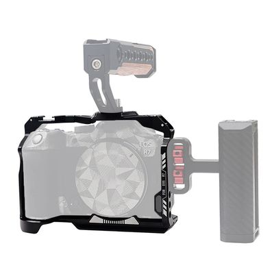 FEICHAO R7 Full Camera Cage Rig with Cold Shoe Mount 1/4" Compatible with Canon EOS R7 DSLR Camera Stabilizer Protective Frame