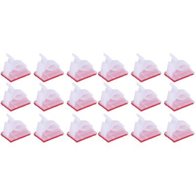 VICASKY 200pcs Adjustable Acrylic Cable Clips Self-Adhesive Wire Organizers for Neat Cord Management at White