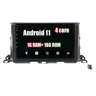 Car Stereo GPS Navigation Android 2 DIN with 9 Inch Radio for Toyota Highlander 2013-2018 Suppot WiFi USB Car FM RDS Tuner Radio Carplay FM DAB+ OBD Bluetooth Audio