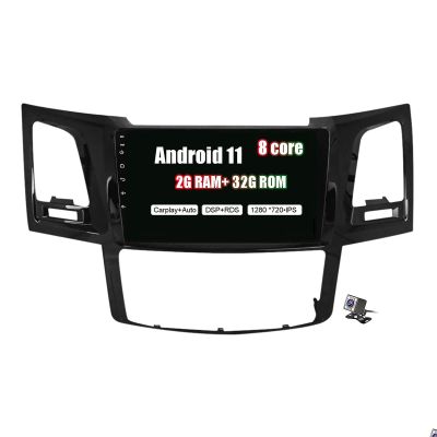 Android Autoradio Car Stereo GPS 9 Inch Radio WiFi Head Unit for Toyota Fortuner Hilux 2007-2015 GPS Navigation Multimedia Player USB Car RDS Carplay FM Steering Wheel Control