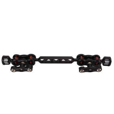 11 inch Extended Magic Arm,Aluminum Alloy Adjustable Articulating Ball Head Extension Bar Extension Rod Fixing 1/4 inch 3/8 inch Mount Bracket, for Camera Monitor LED Light Microphone