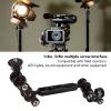 11 inch Extended Magic Arm,Aluminum Alloy Adjustable Articulating Ball Head Extension Bar Extension Rod Fixing 1/4 inch 3/8 inch Mount Bracket, for Camera Monitor LED Light Microphone view 2