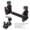 11 inch Extended Magic Arm,Aluminum Alloy Adjustable Articulating Ball Head Extension Bar Extension Rod Fixing 1/4 inch 3/8 inch Mount Bracket, for Camera Monitor LED Light Microphone view 3