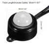 MECCANIXITY Mini PIR Motion Sensor Switch DC 6-24V 5A Infrared Activated LED Controller with DC Couple Cable for LED Strips Lights, Black view 2