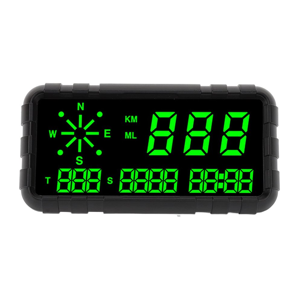 Car HUD Display, Universal Speedometer with OverSpeed Warning, Fatigue Driving Alarm, Green Digital Display Eyes, Windshield Screen Vehicle Speed