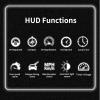 Car HUD Display, Universal Speedometer with OverSpeed Warning, Fatigue Driving Alarm, Green Digital Display Eyes, Windshield Screen Vehicle Speed view 3
