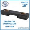 10" Dual Ported Vented Sub Box for Silverado Extended Cab 1999-2006 Subwoofer Enclosure Speaker Box Ground Shaker view 2