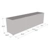 Meble Furniture Skos 3D TV Stand Entertainment Center - Modern Rectangular TV Stand with Storage Cabinets - Media Entertainment Center Console Table for TV Up to 90" - White view 2