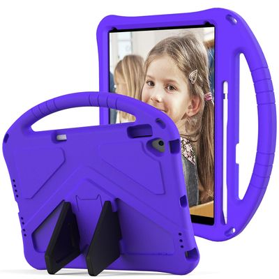 BLCshine Kids Case for iPad 10.2 (2021 2020 2019), Durable Shockproof EVA Protective Case Built-in Handle with Folding Kickstand & Shoulder Strap for iPad 9th/8th/7th Generation 10.2 Inch - Purple