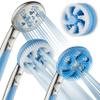 Hotel Spa 4-in-1 Aquassage - High Pressure 10-mode Shower Head, Hand Shower, Hydro Body Brush & Hair Brush in One With Two Brackets, Extra-long 6 foot Stainless Steel Hose & Brush Head Holder view 1