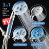 Hotel Spa 4-in-1 Aquassage - High Pressure 10-mode Shower Head, Hand Shower, Hydro Body Brush & Hair Brush in One With Two Brackets, Extra-long 6 foot Stainless Steel Hose & Brush Head Holder view 2