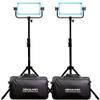 Dracast LED500 Plus Series Daylight 2 Light Kit with V-Mount and Gold Mount Battery Plates and Light Stands view 1