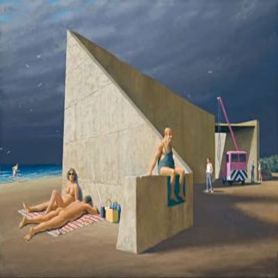 Jeffrey Smart : Sunbathers At Construction Site : Archival Quality Art Print