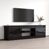 Meble Furniture Granero 01 Modern TV Stand High-Gloss Storage Console Fits TVs up to 90", 63.5" W x 15.7" D x 19.7" H Black view 2