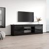 Meble Furniture Granero 01 Modern TV Stand High-Gloss Storage Console Fits TVs up to 90", 63.5" W x 15.7" D x 19.7" H Black view 3