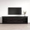 Meble Furniture Granero 01 Modern TV Stand High-Gloss Storage Console Fits TVs up to 90", 63.5" W x 15.7" D x 19.7" H Black view 4