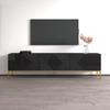 Meble Furniture Exito 01 Modern Rectangular TV Stand  Storage Cabinets  75 Inches  Black view 1