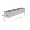 Meble Furniture Exito 01 Modern Rectangular TV Stand  Storage Cabinets  75 Inches  Black view 2