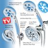 Hotel Spa 5-in-1 Aquassage - High Pressure 76-mode Shower Head, Combo, Hand Shower, Body Brush & Hair Brush in One With Two Brackets, Extra-long 6 foot Stainless Steel Hose & Brush Head Holder view 3