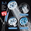 Hotel Spa 4-in-1 Aquassage - High Pressure 10-Mode Shower Head, Hand Shower, Hydro Body Brush & Hair Brush in One with Two Brackets, Extra Long 6 Foot Stainless Steel Hose & Brush Head Holder view 2