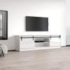 Meble Furniture Granero 01 Modern TV Stand  High-Gloss Storage Console  Fits TVs up to 90", 63.5" W x 15.7" D x 19.7" H  White view 3