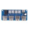 USB Hub Splitter Module, 4 Channel 5V Button Control USB Power Splitter Board USB Expander Mini USB Hub view 1