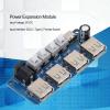 USB Hub Splitter Module, 4 Channel 5V Button Control USB Power Splitter Board USB Expander Mini USB Hub view 2